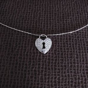 Ava Ro🚣 Silver Heart❤️ with Keyhole🗝️ Necklace